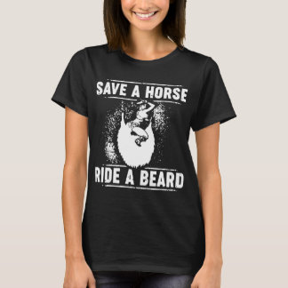 een paard op een baard t-shirt
