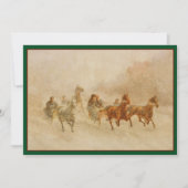 Eén paard Open Sleigh Race  Gepersonaliseerd Feestdagenkaart (Voorkant)