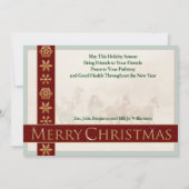 Eén paard Open Sleigh Race  Gepersonaliseerd Feestdagenkaart (Achterkant)