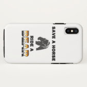 Een paard opslaan Case-Mate iPhone case (Achterkant (horizontaal))
