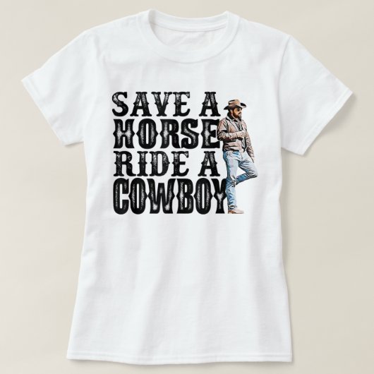 Een paard opslaan in een cowboy T-Shirt Copy Copy (Design voorkant)