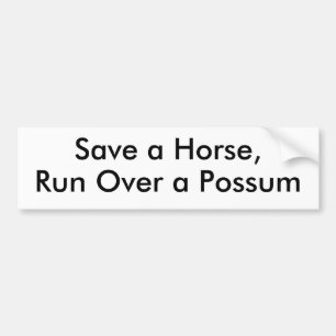 Een paard opslaan, over een getal lopen bumpersticker