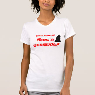 Een paard redden, een weerwolf rijden t-shirt
