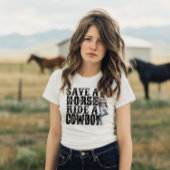 Een paard redden met een cowboy t-shirt