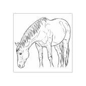 Een paard rubberstempel (Afrduk)