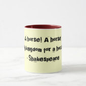 Een paard - Shakespeare-mok Mok (Midden)