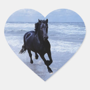 Een paard vrij en vrij hart sticker