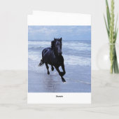 Een paard vrij en vrij kaart (Achterkant)