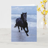 Een paard vrij en vrij kaart (Gele Bloem)