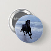 Een paard vrij en vrij ronde button 5,7 cm (Voorkant /achterkant)