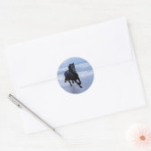 Een paard vrij en vrij ronde sticker (Envelop)