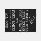 Een paard zal je hart nooit breken. fleece deken (Voorkant (Horizontaal))