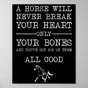 Een paard zal je hart nooit breken. poster