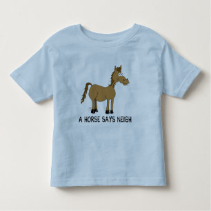 Een paard zegt nat kinder shirts