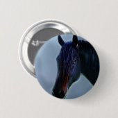 Een paardcuriositeit ronde button 5,7 cm (Voorkant /achterkant)