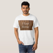 Een paardenmane die ik van paarden hou t-shirt (Voorkant volledig)