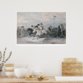 Een paardenras in een Sioux Indiaas kamp (0603A) Poster (Keuken)