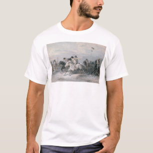 Een paardenras in een Sioux Indiaas kamp (0603A) T-shirt