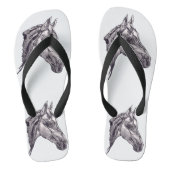 Een paardenschoonheidskaart teenslippers (Voetbed)