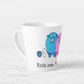Eén paars, één schattig gepersonaliseerd schaap latte mok (Linkerhoek)