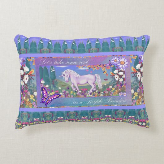 Een paars paradijs accent kussen (Voorkant)