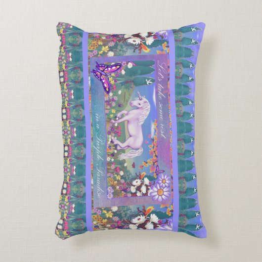 Een paars paradijs accent kussen (Voorkant(Verticaal))