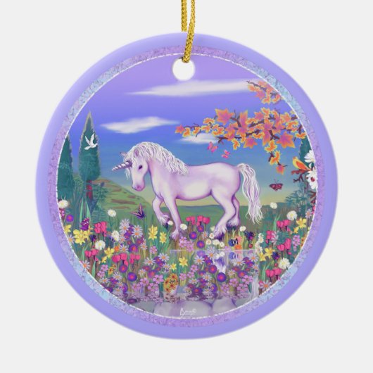 Een paars paradijs Acrylornament Keramisch Ornament (Voorkant)