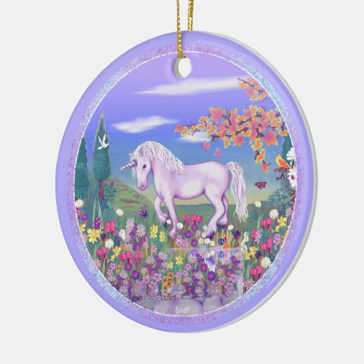 Een paars paradijs Acrylornament Keramisch Ornament (Links)