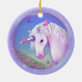 Een paars paradijs Acrylornament Keramisch Ornament (Achterkant)