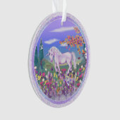 Een paars paradijs Acrylornament Ornament (voorkant)