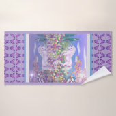 Een paars paradijs badhanddoek (Badhanddoek)