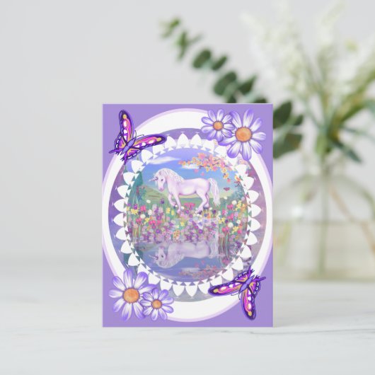 Een Paars paradijs Briefkaart (Staand voorkant)