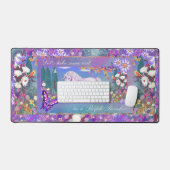 Een paars paradijs bureaumat (Keyboard & Muis)