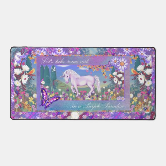 Een paars paradijs bureaumat (Voorkant)