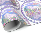 Een paars paradijs cadeaupapier (Rol Hoek)