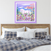 Een paars paradijs canvas afdruk (Insitu (Slaapkamer))