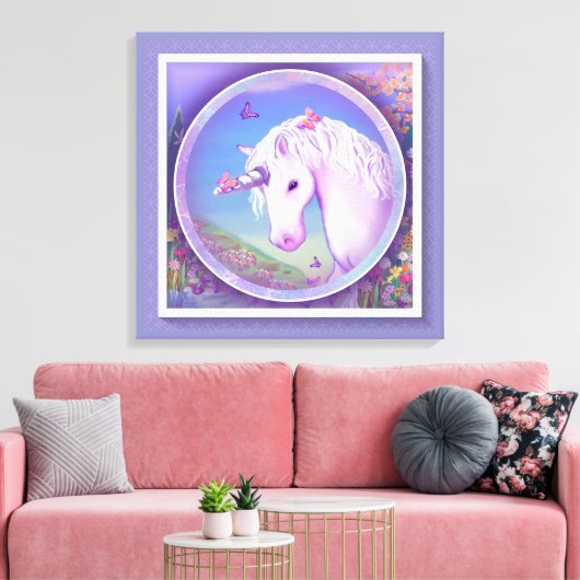 Een paars paradijs canvas afdruk (Insitu (Woonkamer))