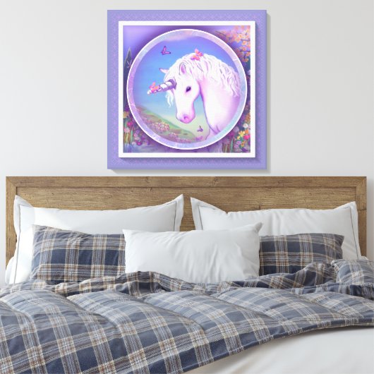 Een paars paradijs canvas afdruk (Insitu (Slaapkamer))