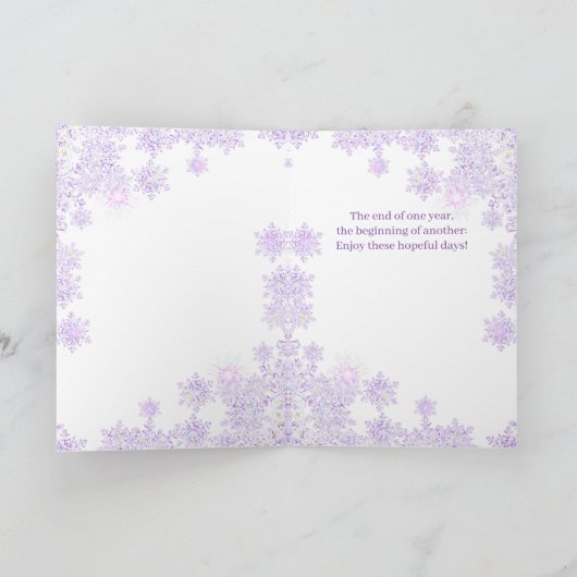 Een paars paradijs en sneeuw kaart (Binnen)