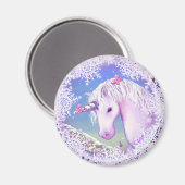 Een paars paradijs en sneeuw magneet (Voorkant / Achterkant)