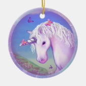 Een paars paradijs keramisch ornament (Voorkant)