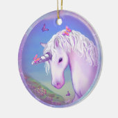 Een paars paradijs keramisch ornament (Links)