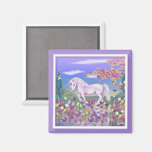 Een Paars paradijs Magnet (Voorkant / Achterkant)