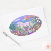 Een Paars paradijs Ovale Sticker (Envelop)