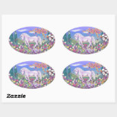 Een Paars paradijs Ovale Sticker (Vel)