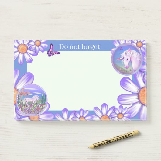 Een paars paradijs post-it® notes (Op bureau)