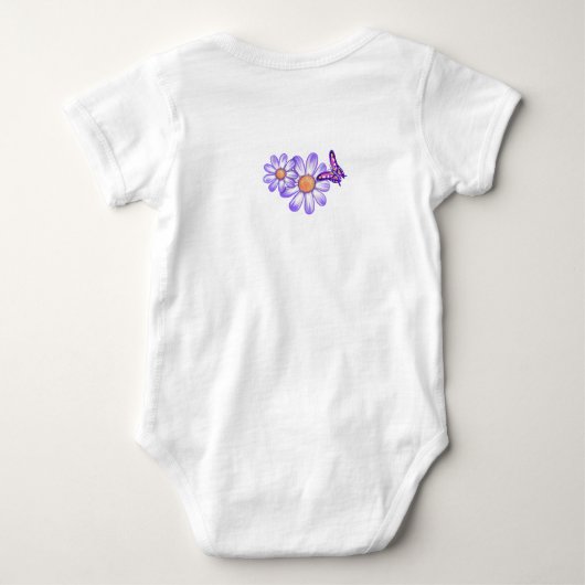 Een paars paradijs romper (Achterkant)