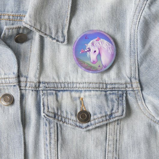 Een Paars paradijs Ronde Button 5,7 Cm (In situ)