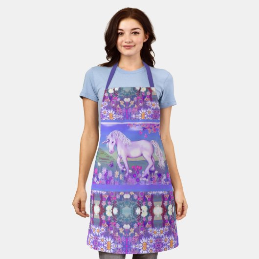 Een Paars paradijs Schort (Gedragen)