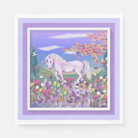 Een Paars paradijs Servet (Voorkant)